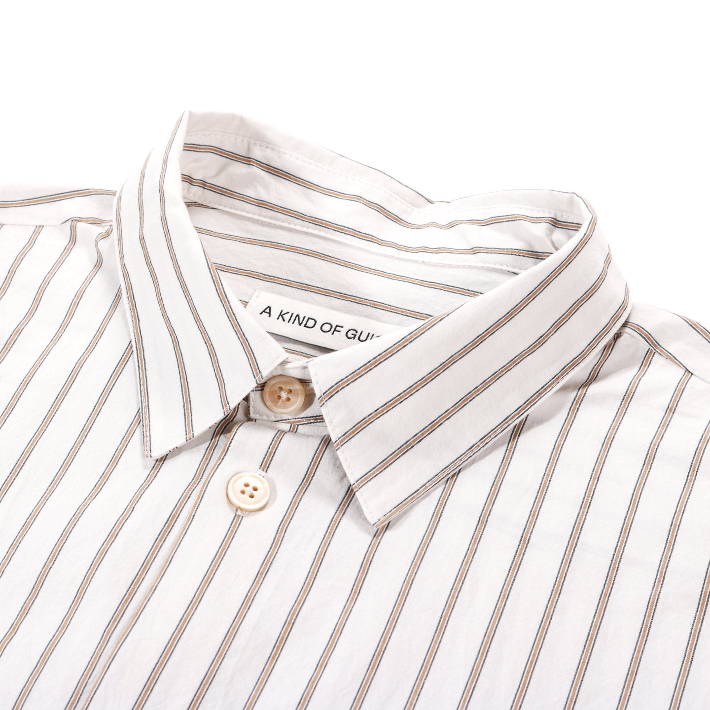 A KIND OF GUISE GUSTO SHIRT CREAM STRIPE