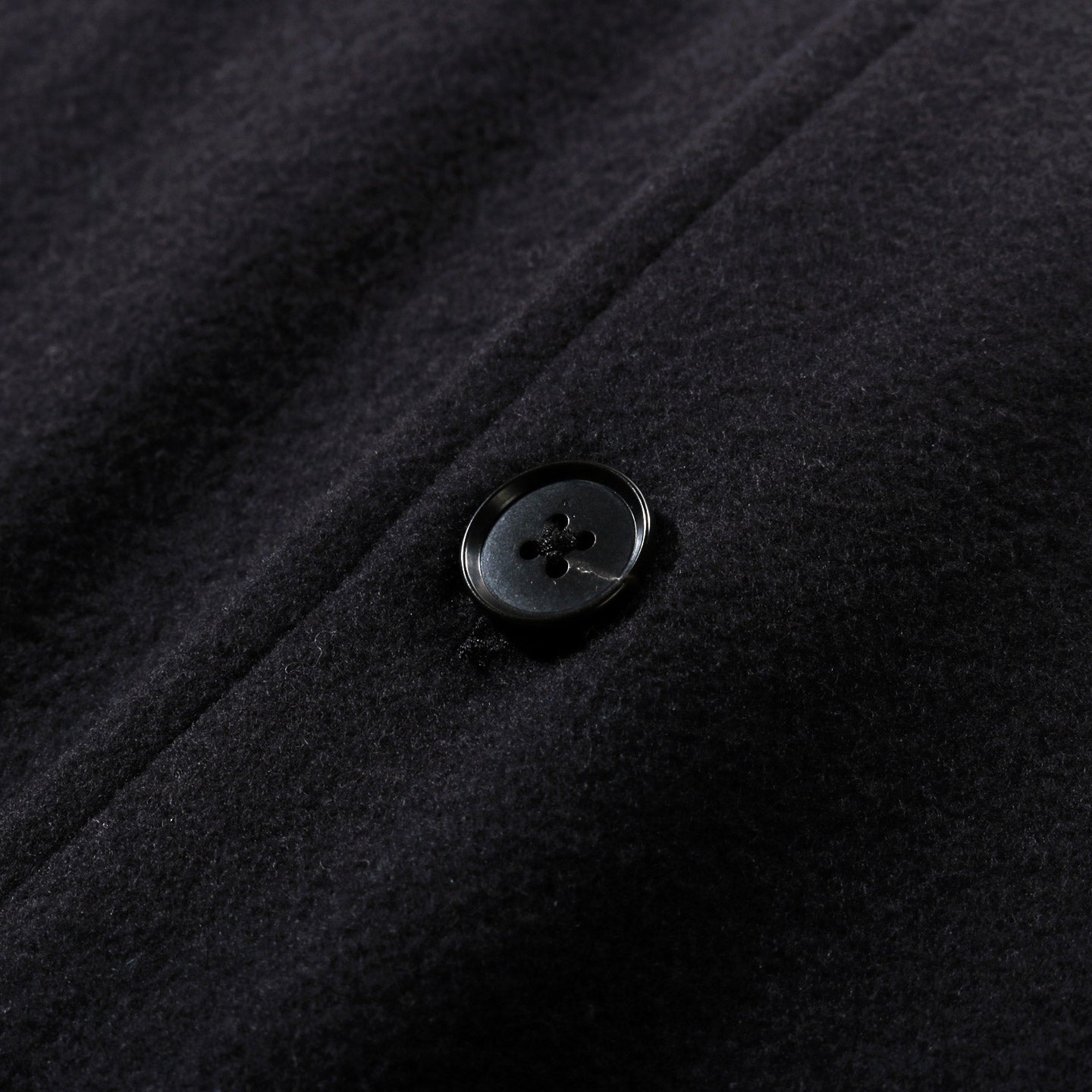 AURALEE BRUSHED SUPER FINE WOOL FLANNEL SHIRT INK BLACK