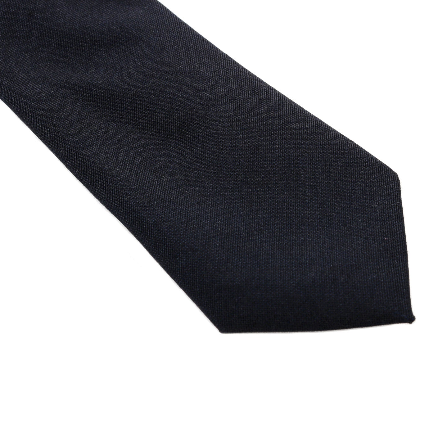 AURALEE WOOL KID MOHAIR HOP SACK TIE DARK NAVY