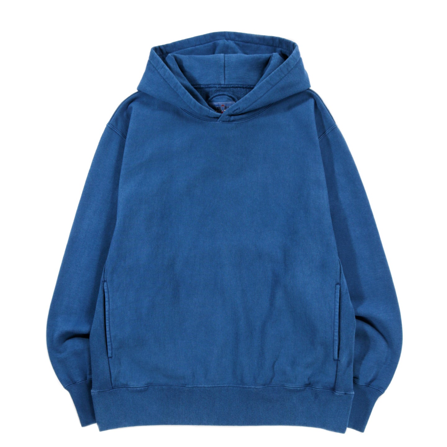 BLUE BLUE JAPAN ORGANIC COTTON HAND DYED PULLOVER HOODIE BLUE