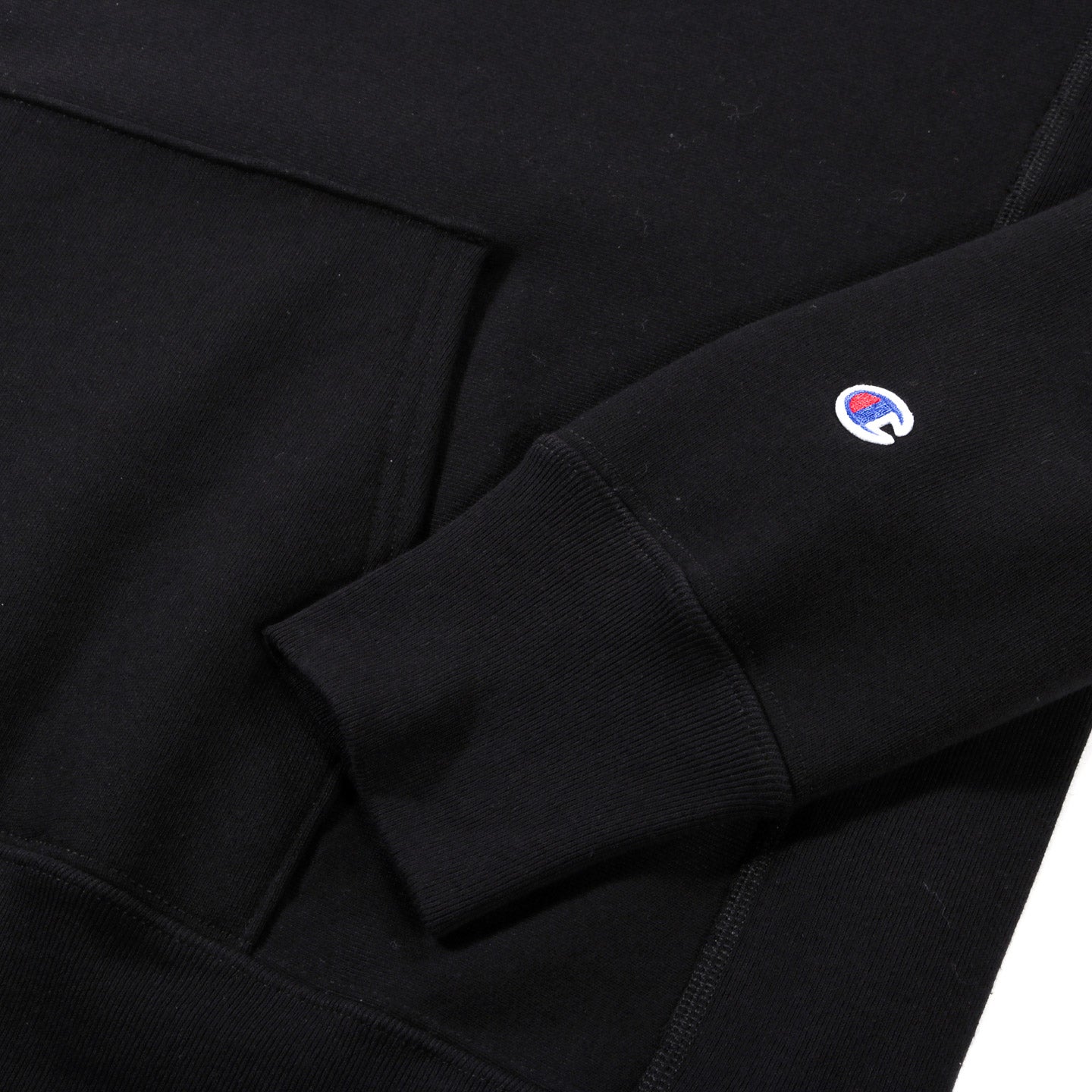 CHAMPION MADE IN THE USA HOODED SWEATSHIRT BLACK