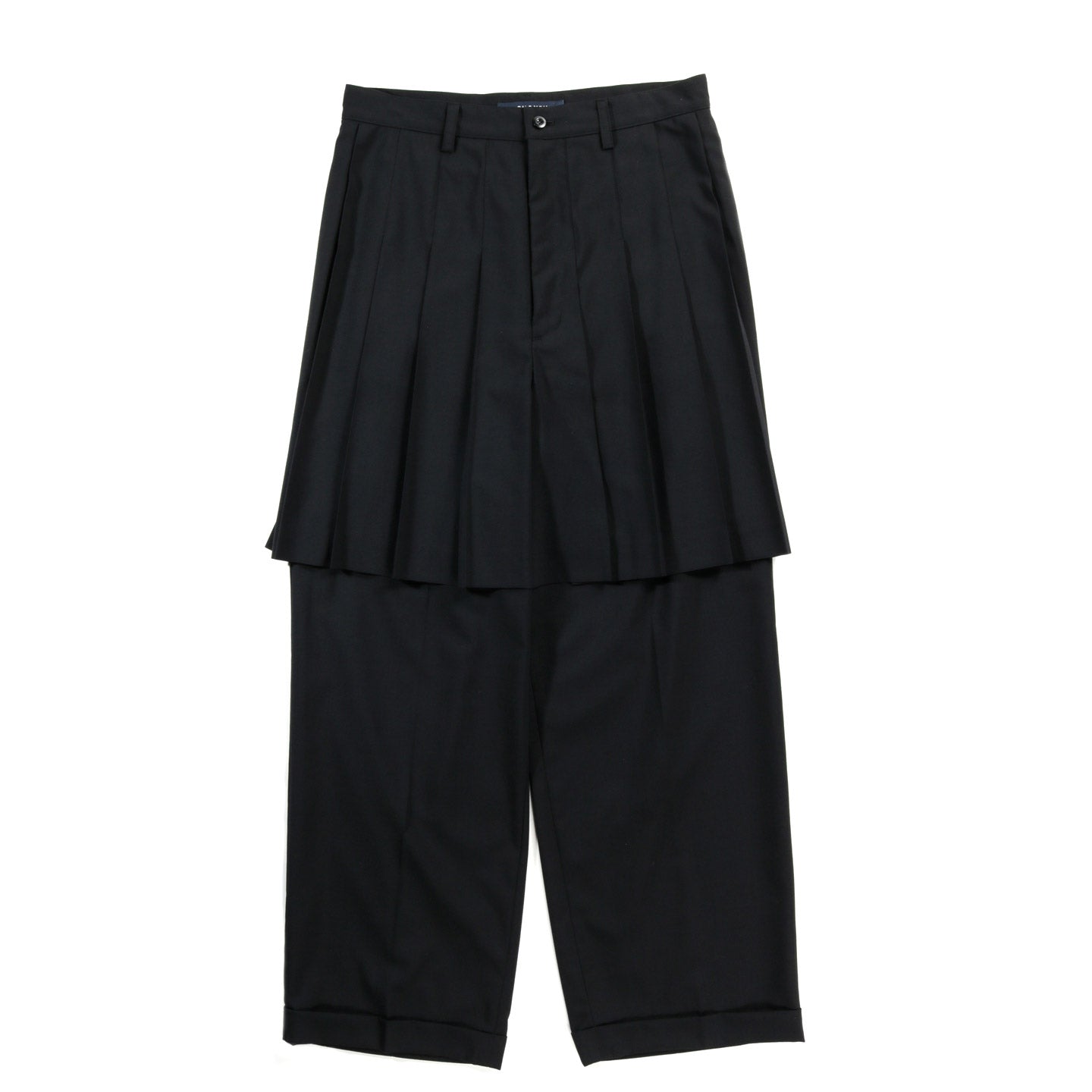 COGNOMEN PLEATED LAYERED PANTS BLACK