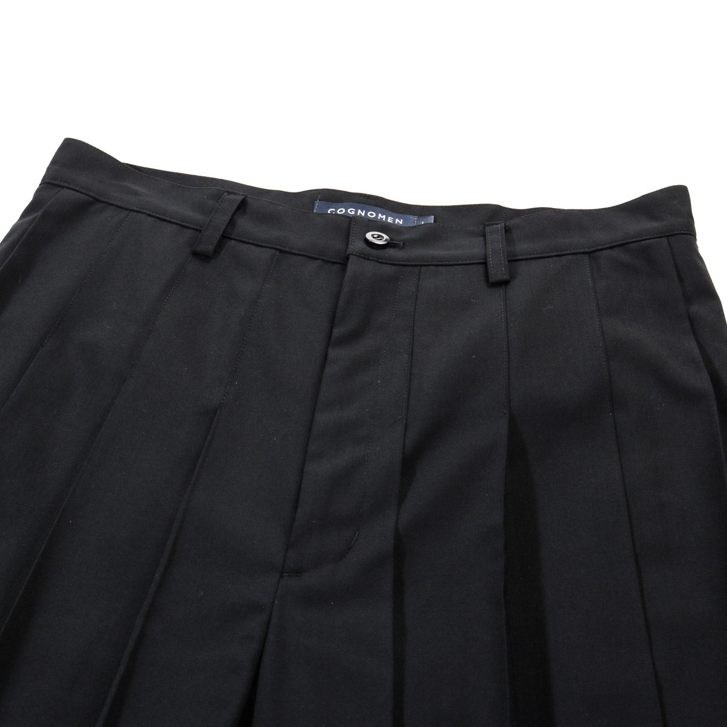 COGNOMEN PLEATED LAYERED PANTS BLACK