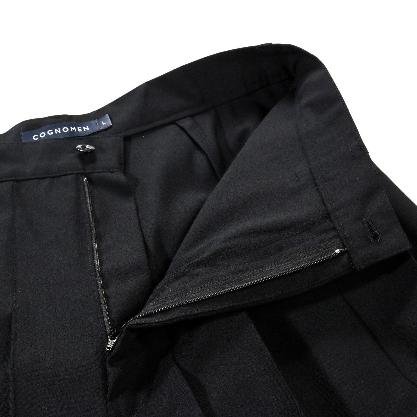 COGNOMEN PLEATED LAYERED PANTS BLACK