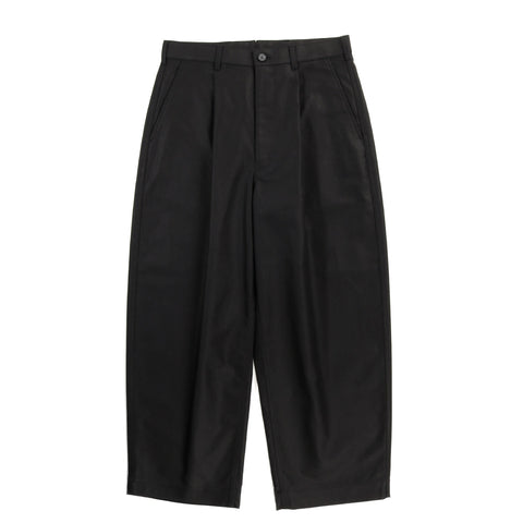 COMME DES GARCONS HOMME P034 WIDE PLEATED PANT HEAVY TWILL BLACK