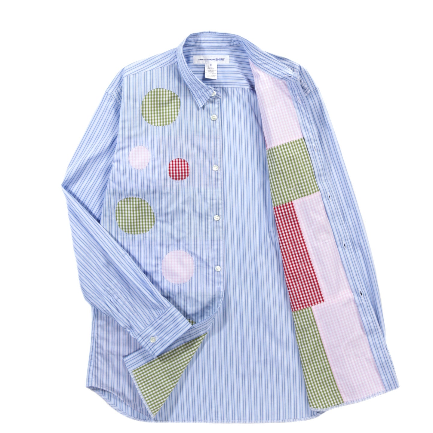 COMME DES GARCONS SHIRT B014 SHIRT STRIPE / CHECK MIX