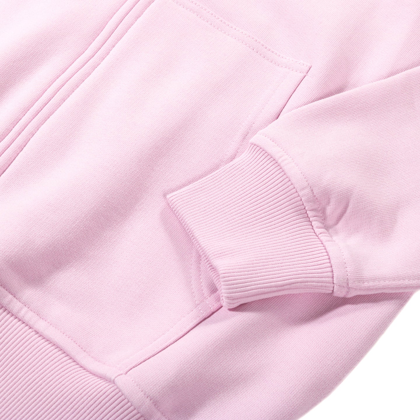 COMME DES GARCONS SHIRT T018 ZIP HOODED SWEATSHIRT PINK