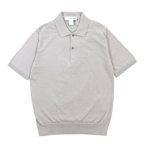 COMME DES GARCONS SHIRT N007 SHORTSLEEVE POLO SWEATER GREY