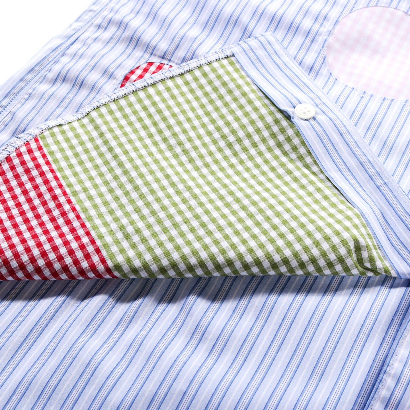 COMME DES GARCONS SHIRT B014 SHIRT STRIPE / CHECK MIX