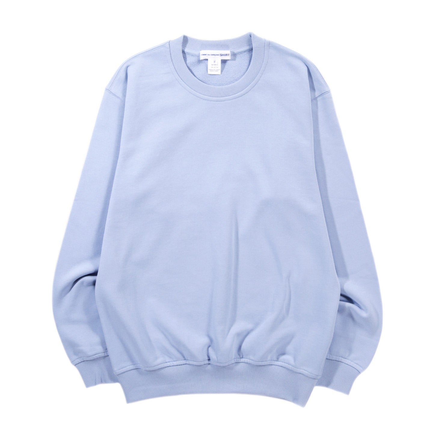 COMME DES GARCONS SHIRT T018 CREW NECK SWEATSHIRT BLUE