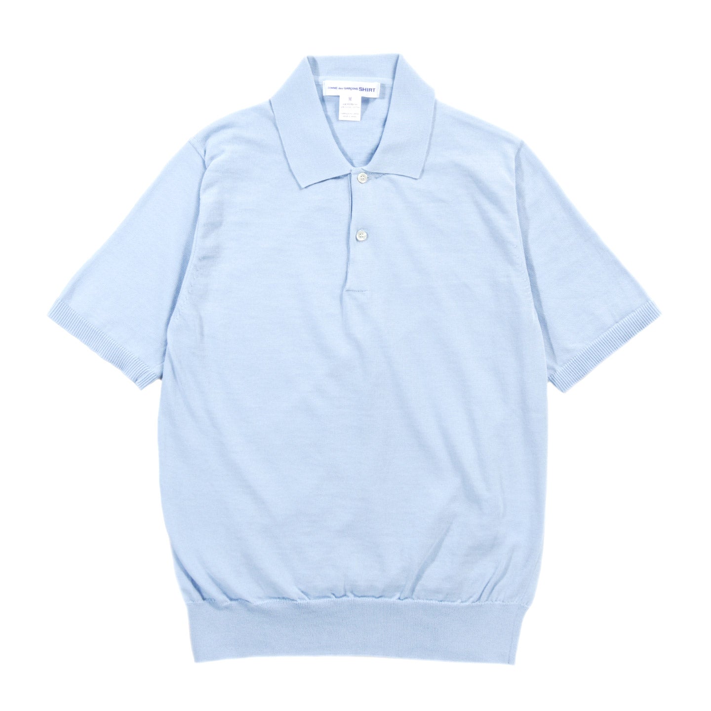 COMME DES GARCONS SHIRT N007 SHORTSLEEVE POLO SWEATER BLUE