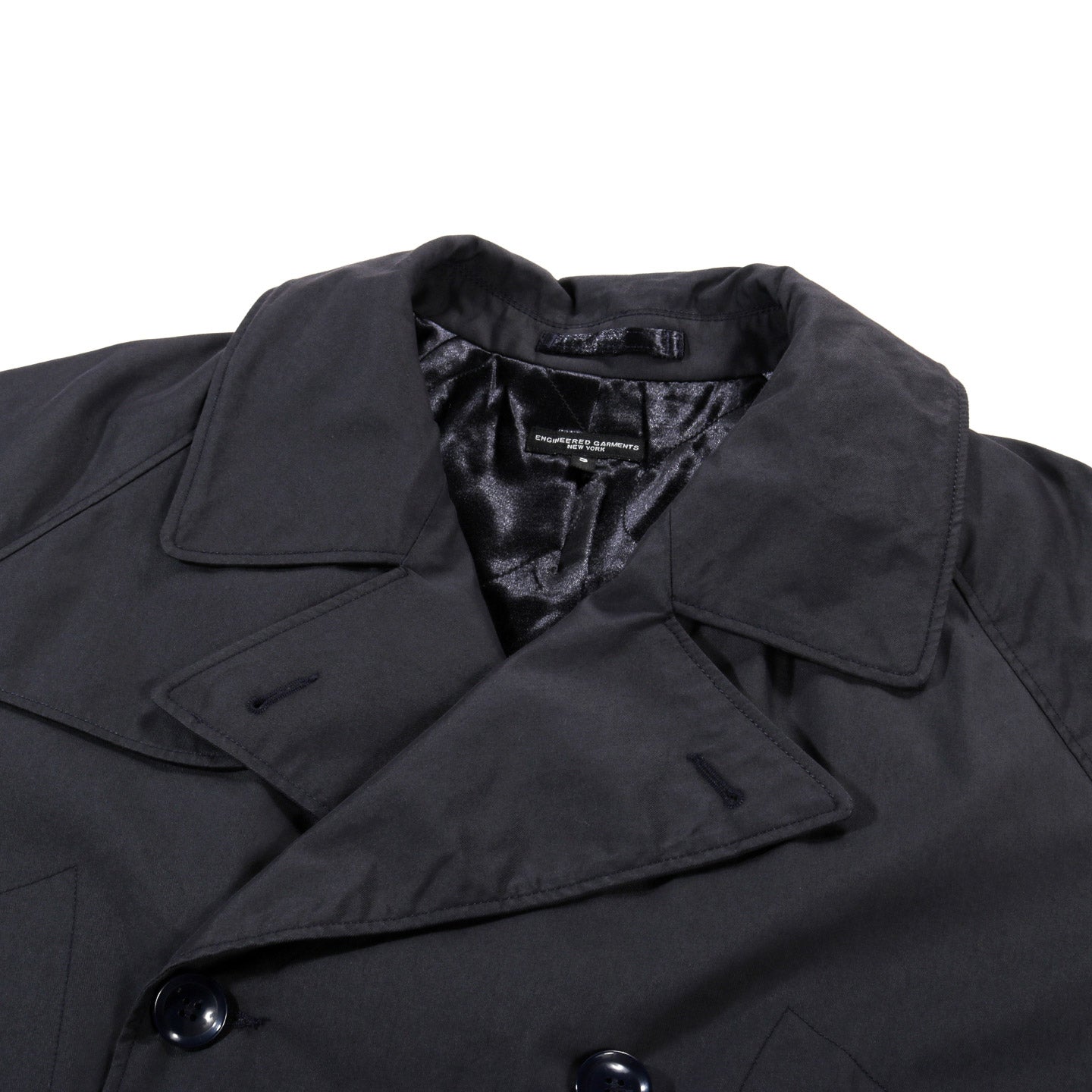 ENGINEERED GARMENTS SHORT TRENCH DK NAVY NYCO TWILL