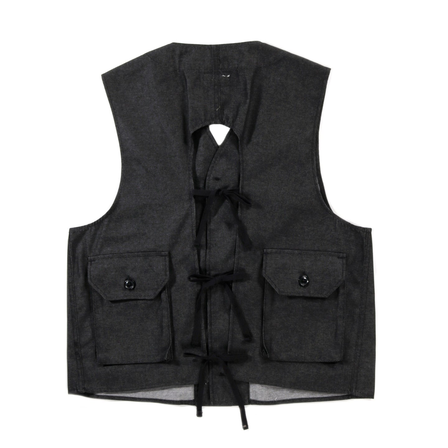 ENGINEERED GARMENTS C-1 VEST BLACK CP DENIM