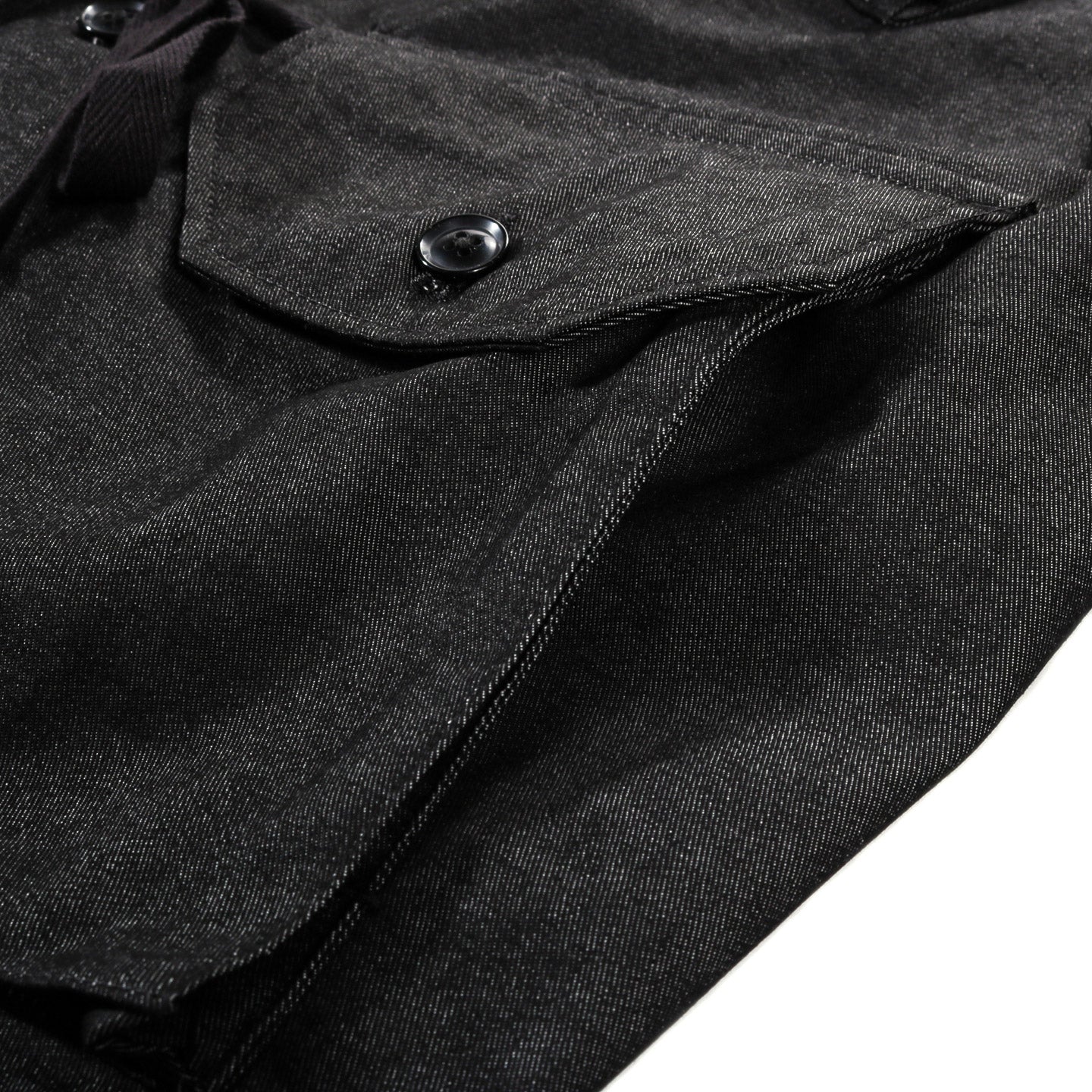 ENGINEERED GARMENTS C-1 VEST BLACK CP DENIM