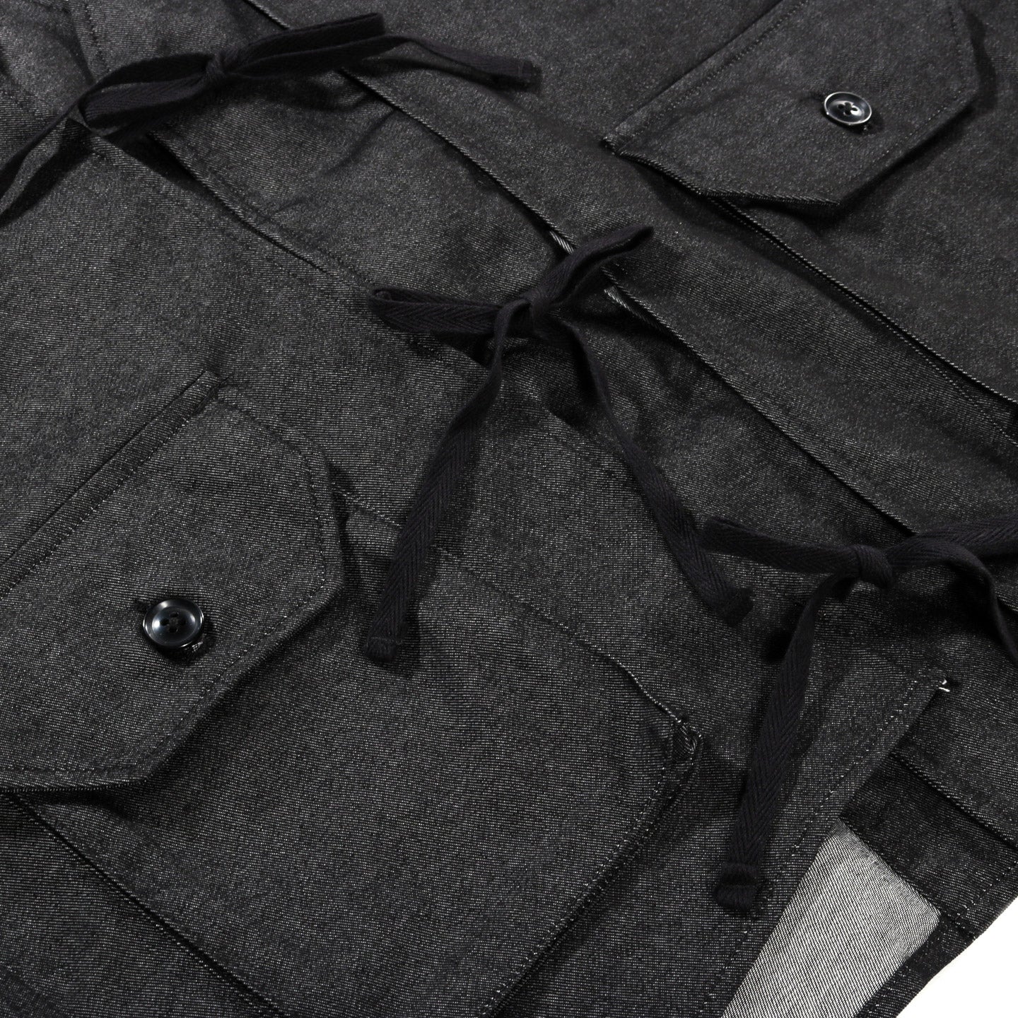 ENGINEERED GARMENTS C-1 VEST BLACK CP DENIM