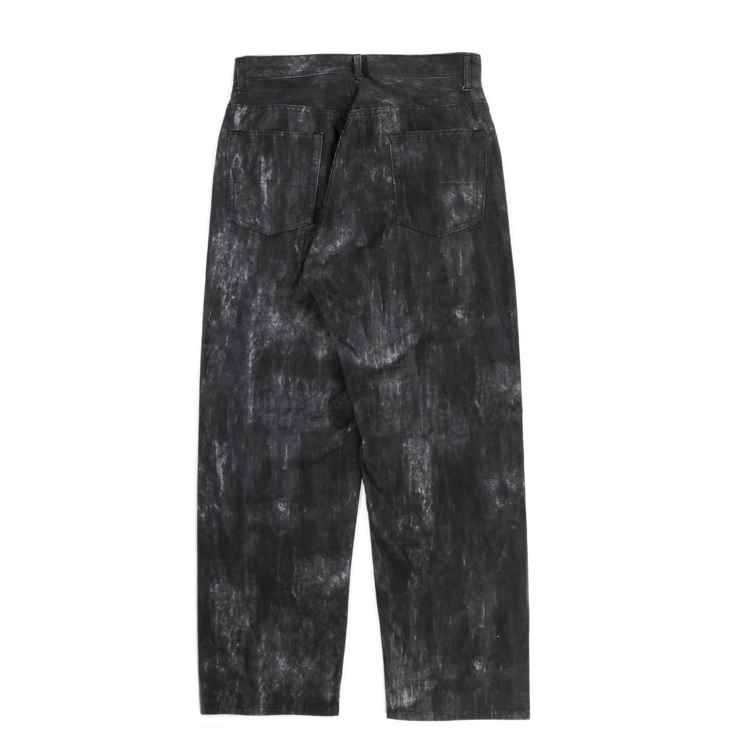 ENGINEERED GARMENTS RF JEANS BLACK COTTON DISTRESSED PRINT