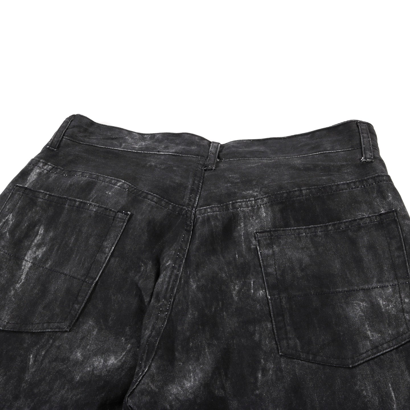 ENGINEERED GARMENTS RF JEANS BLACK COTTON DISTRESSED PRINT