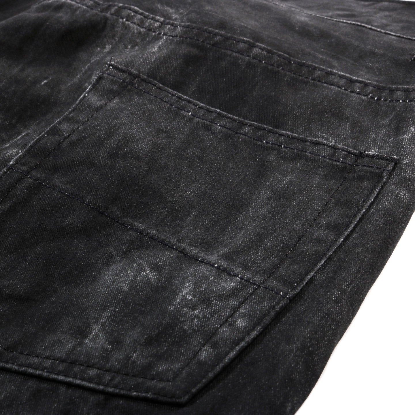 ENGINEERED GARMENTS RF JEANS BLACK COTTON DISTRESSED PRINT