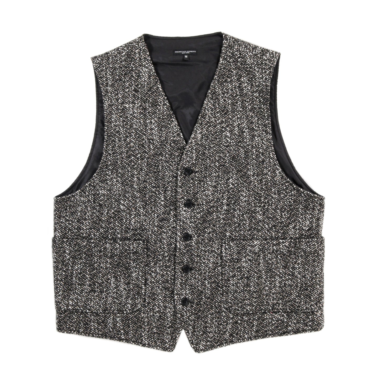 ENGINEERED GARMENTS ODD VEST BROWN / BLACK WOOL HOMESPUN