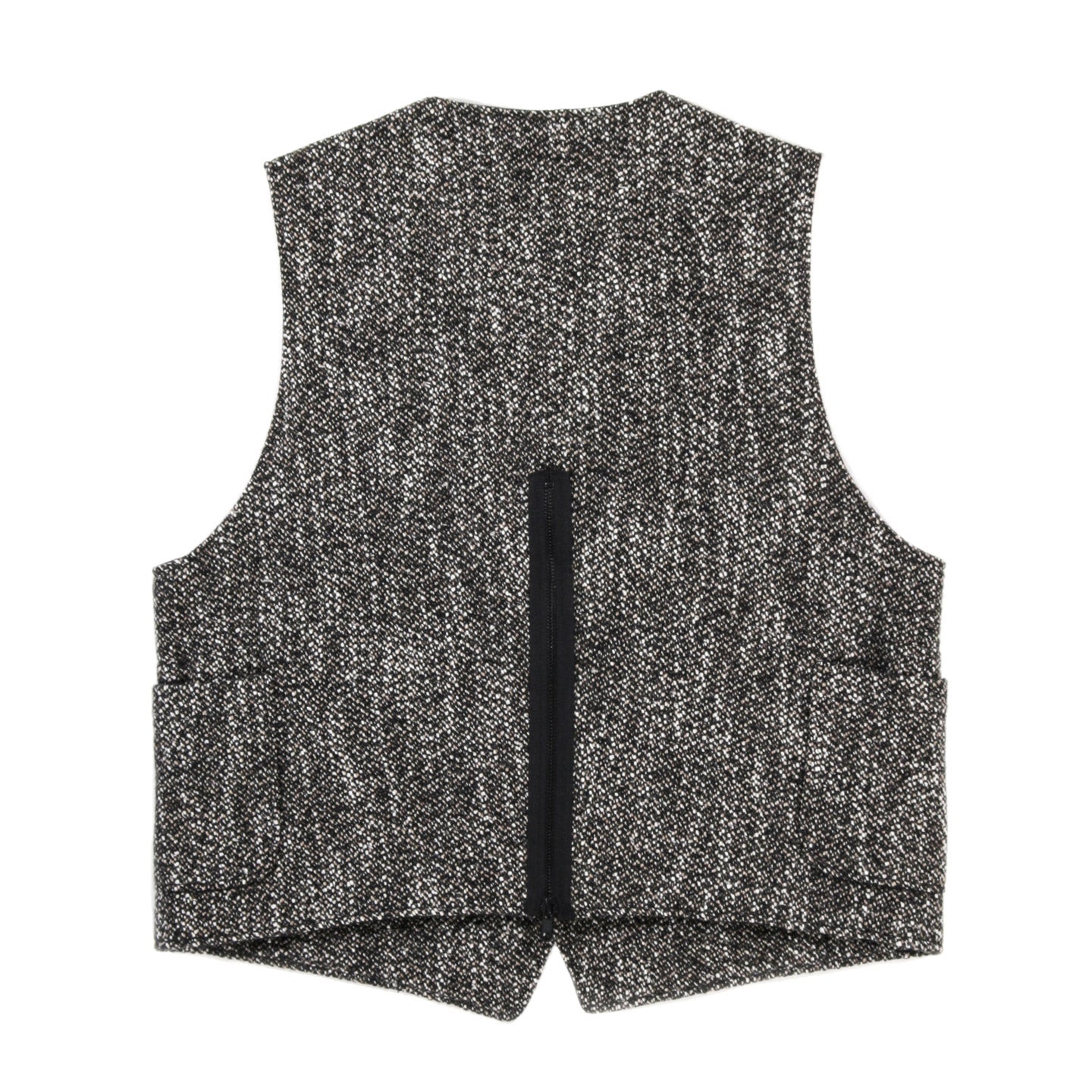 ENGINEERED GARMENTS ODD VEST BROWN / BLACK WOOL HOMESPUN