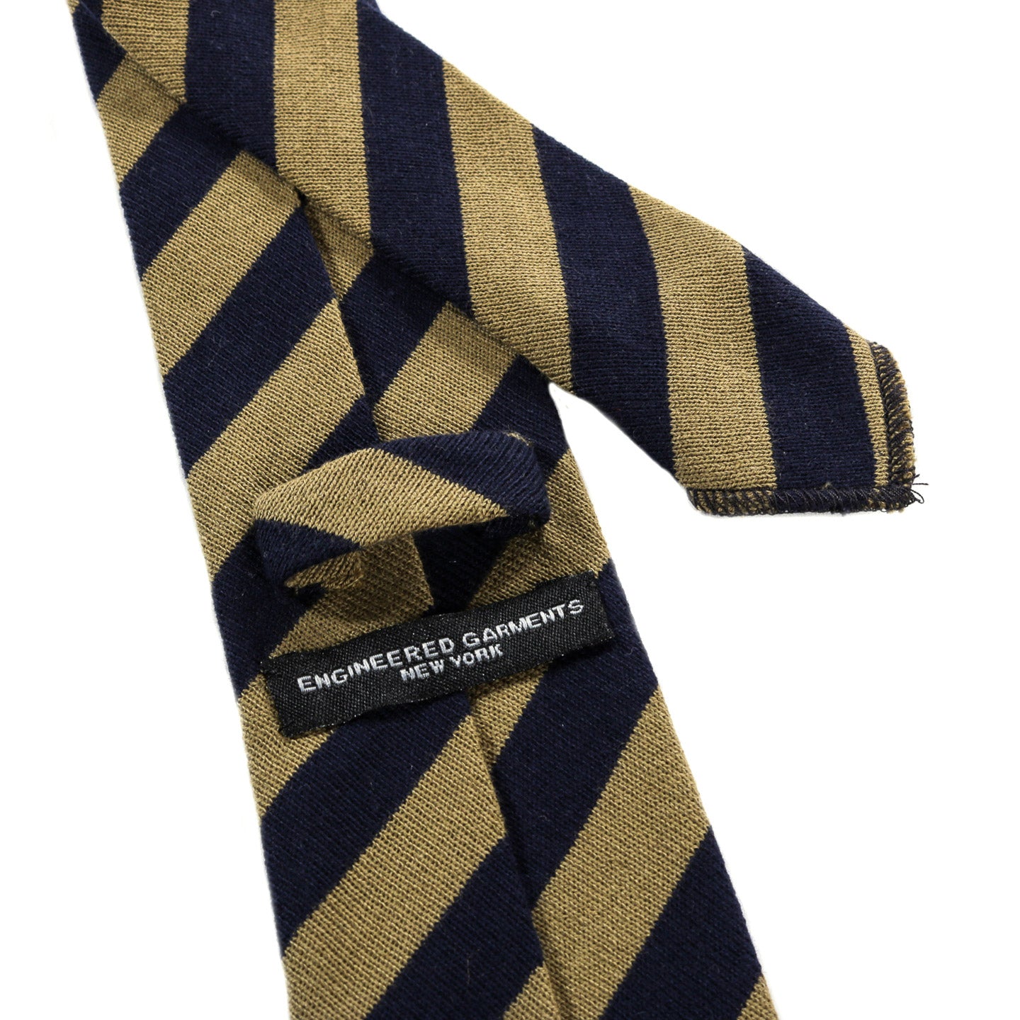 ENGINEERED GARMENTS KNIT TIE OLIVE STRIPE