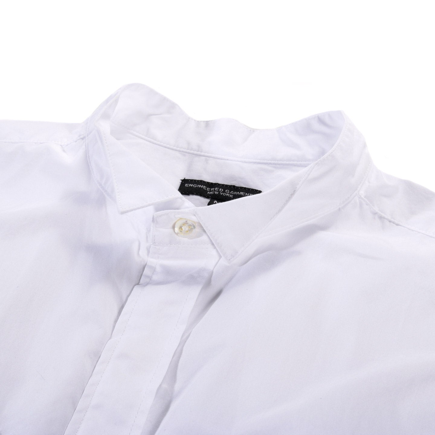 ENGINEERED GARMENTS WING COLLAR SHIRT WHITE 2PLY BROADCLOTH