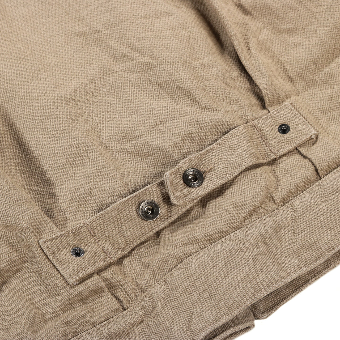 ENGINEERED GARMENTS TRUCKER JACKET KHAKI 13OZ BROKEN DENIM