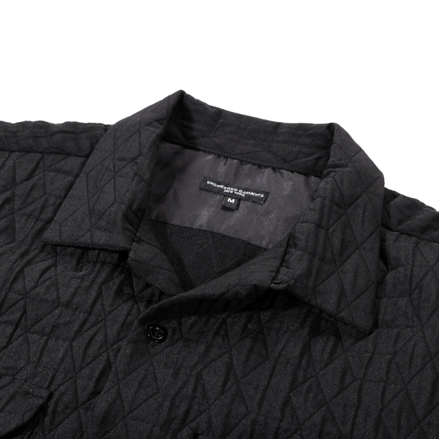 ENGINEERED GARMENTS CLASSIC SHIRT BLACK POLY GEO QUILT