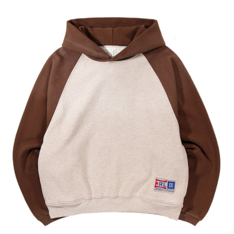 ERL RAGLAN HOODIE WHITE / BROWN