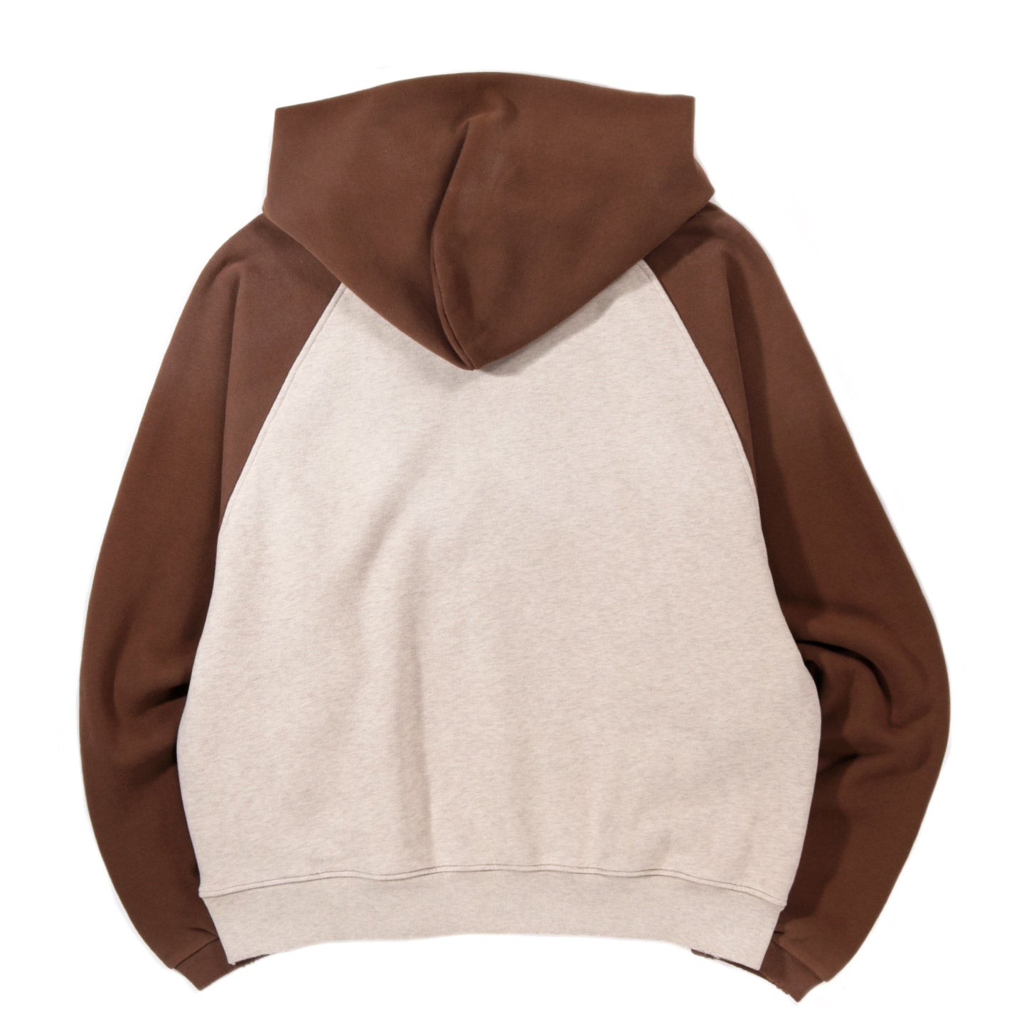 ERL RAGLAN HOODIE WHITE / BROWN