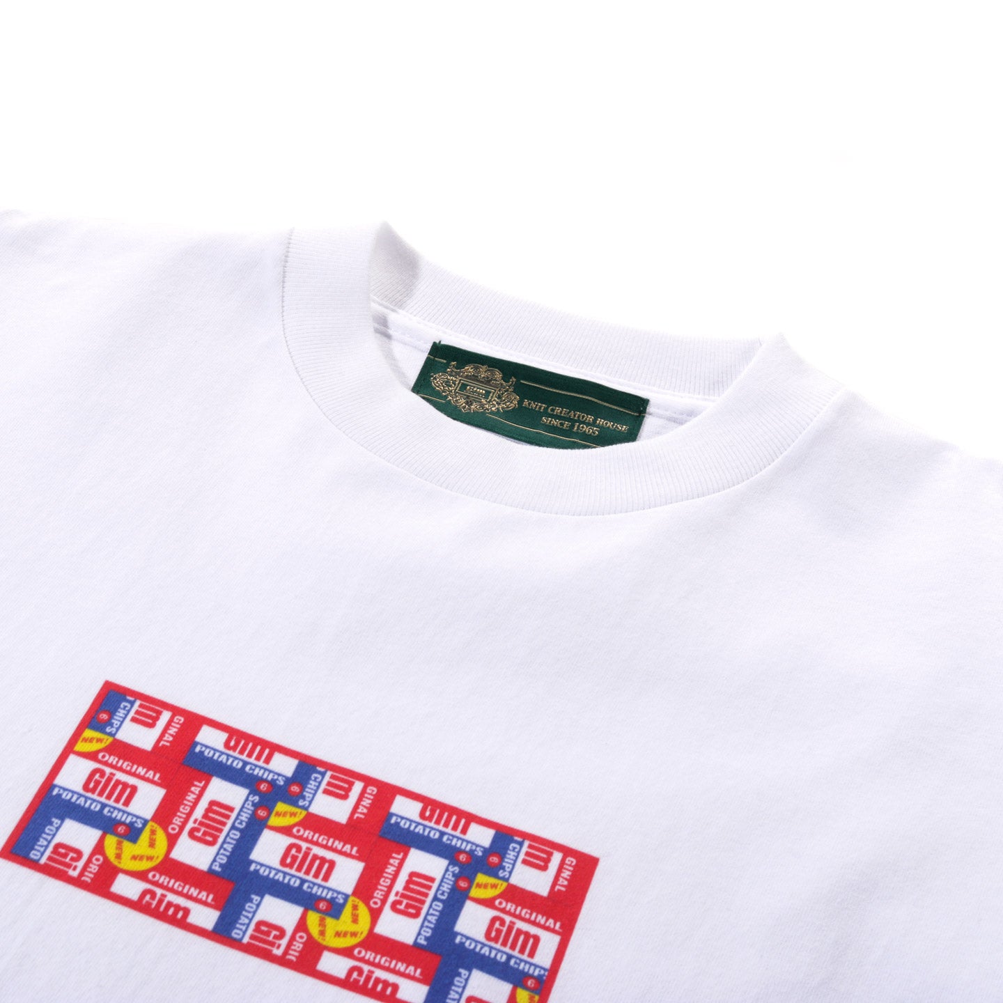 GIM CONTEXT POTATO CHIPS LOGO T-SHIRT WHITE