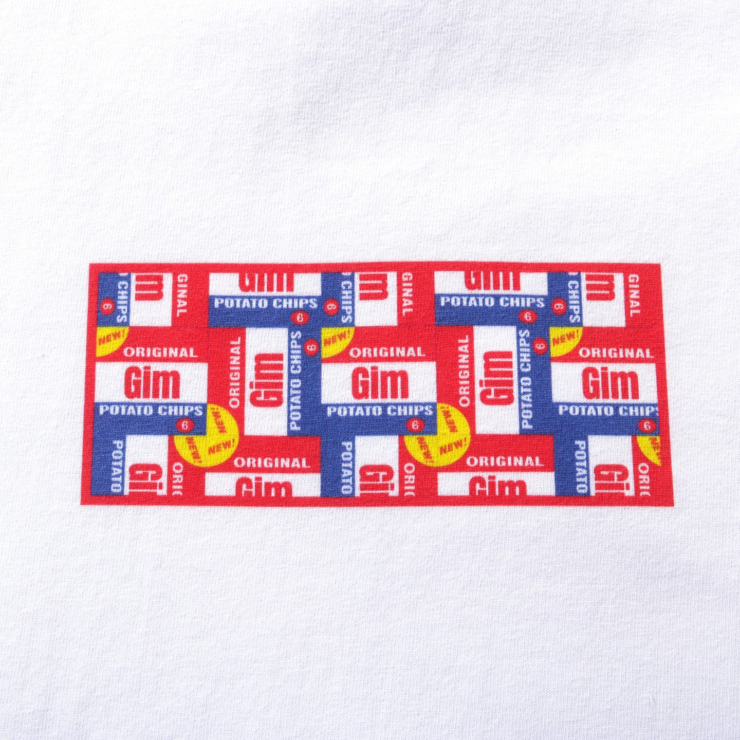 GIM CONTEXT POTATO CHIPS LOGO T-SHIRT WHITE