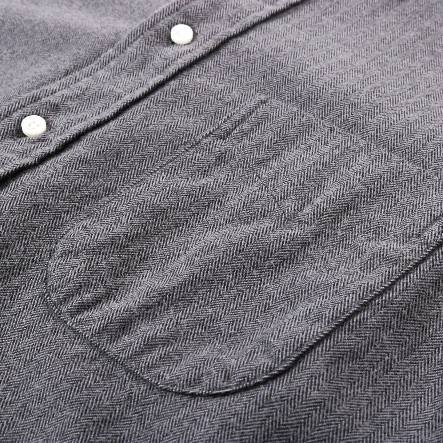 GITMAN VINTAGE BUTTON DOWN GREY SHETLAND FLANNEL