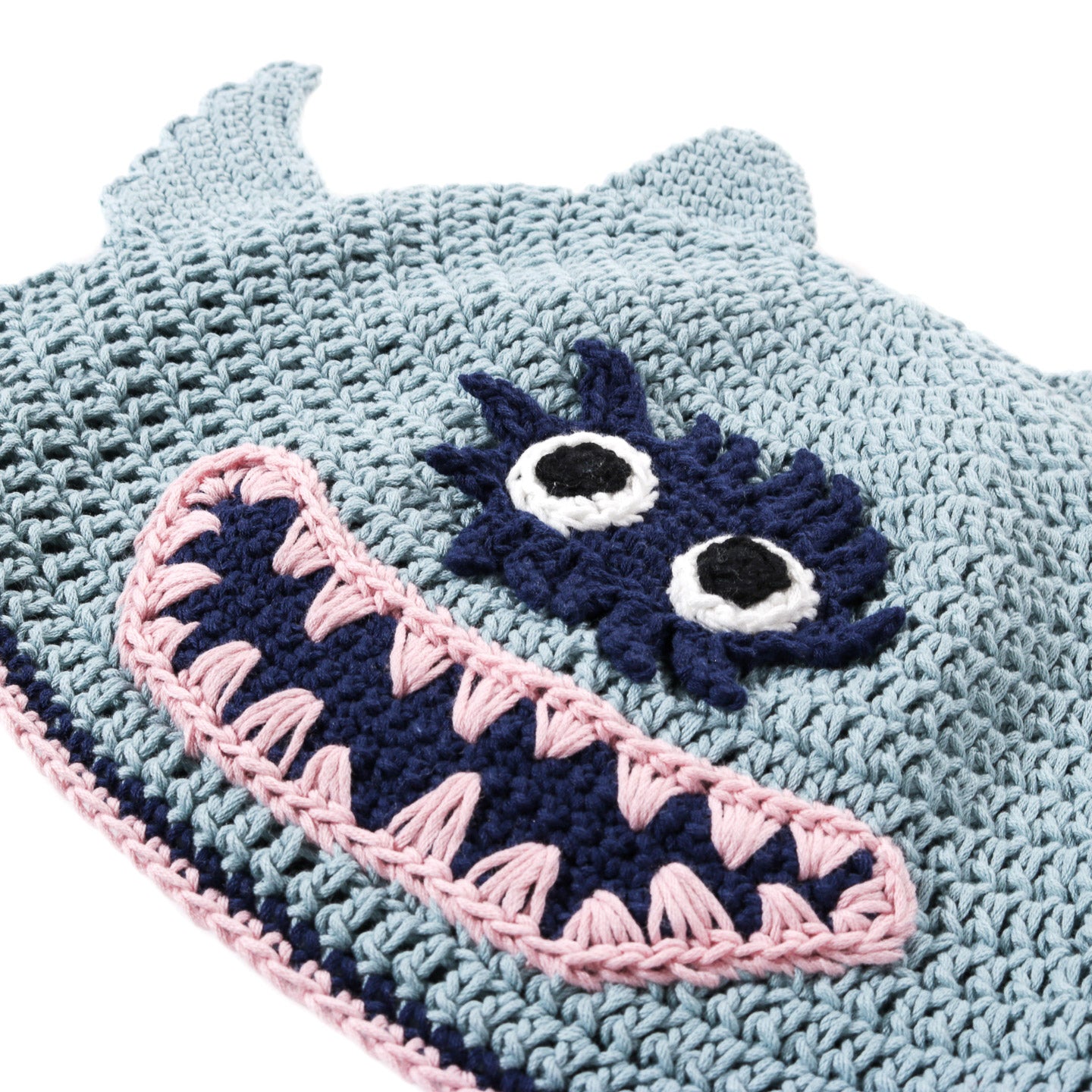 GIM CONTEXT CROCHET MONSTER KNIT CAP SAX