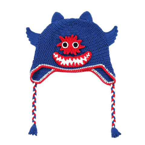 GIM CONTEXT CROCHET MONSTER KNIT CAP BLUE