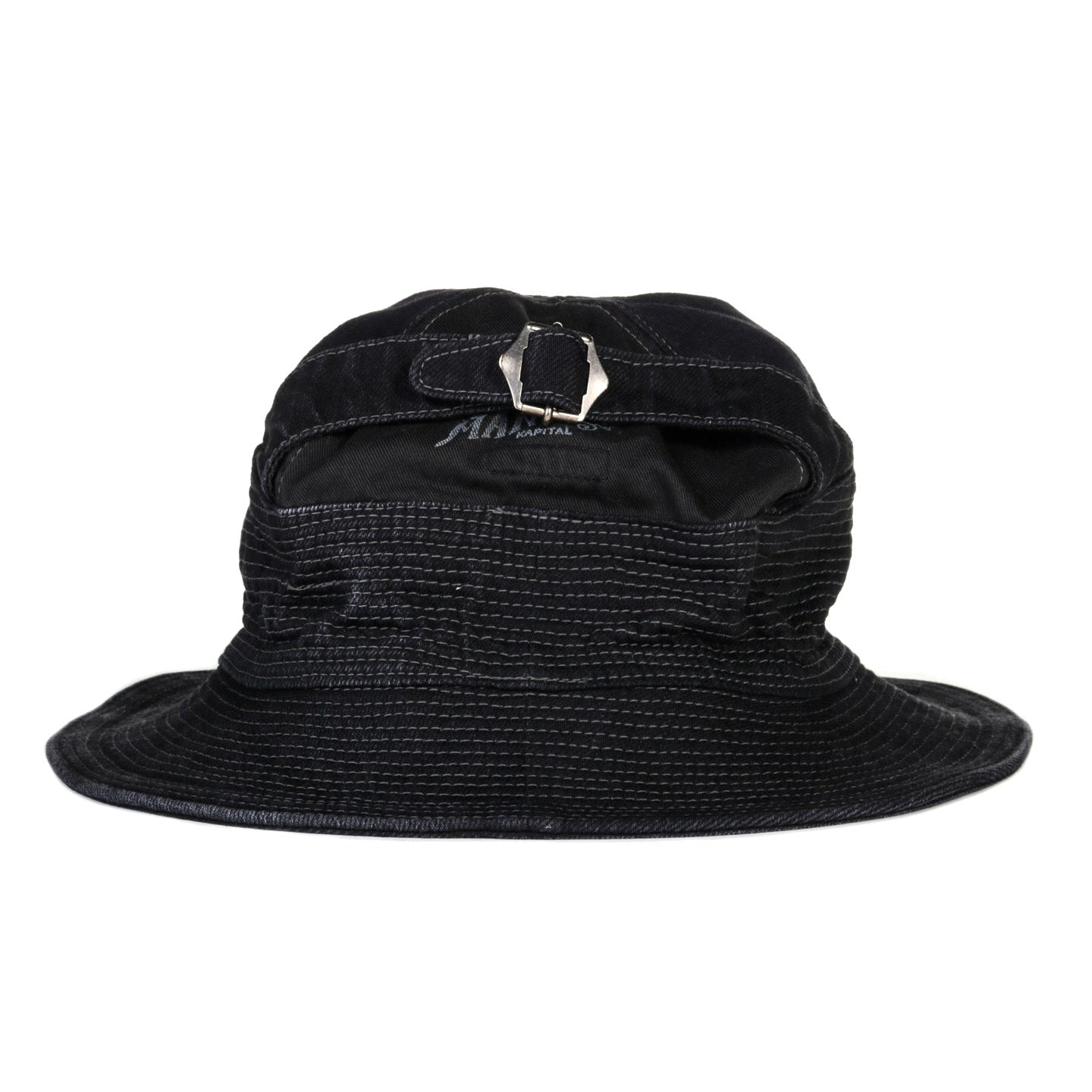 KAPITAL 11.5OZ DENIM THE OLD MAN AND THE SEA HAT BLACK X BLACK