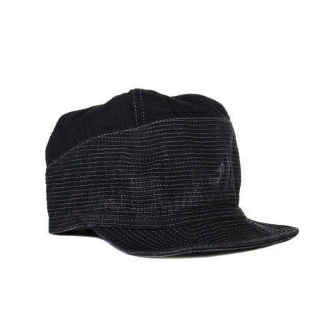 KAPITAL 11.5OZ DENIM THE OLD MAN AND THE SEA CAP BLACK X BLACK