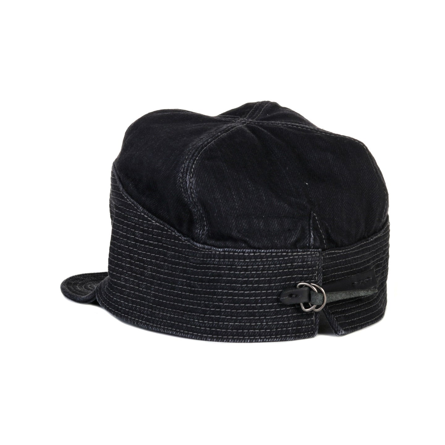 KAPITAL 11.5OZ DENIM THE OLD MAN AND THE SEA CAP BLACK X BLACK