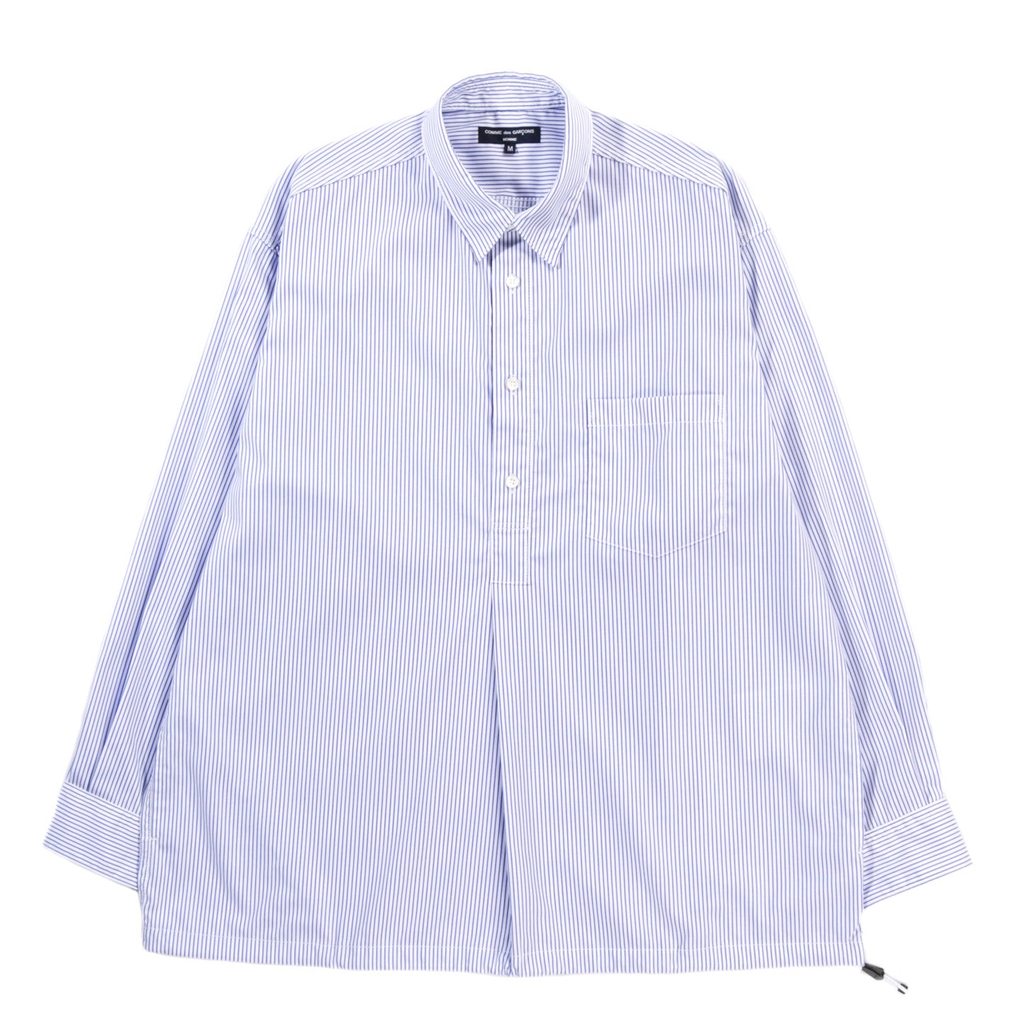 COMME DES GARCONS HOMME B002 POPOVER SHIRT WHITE / BLUE