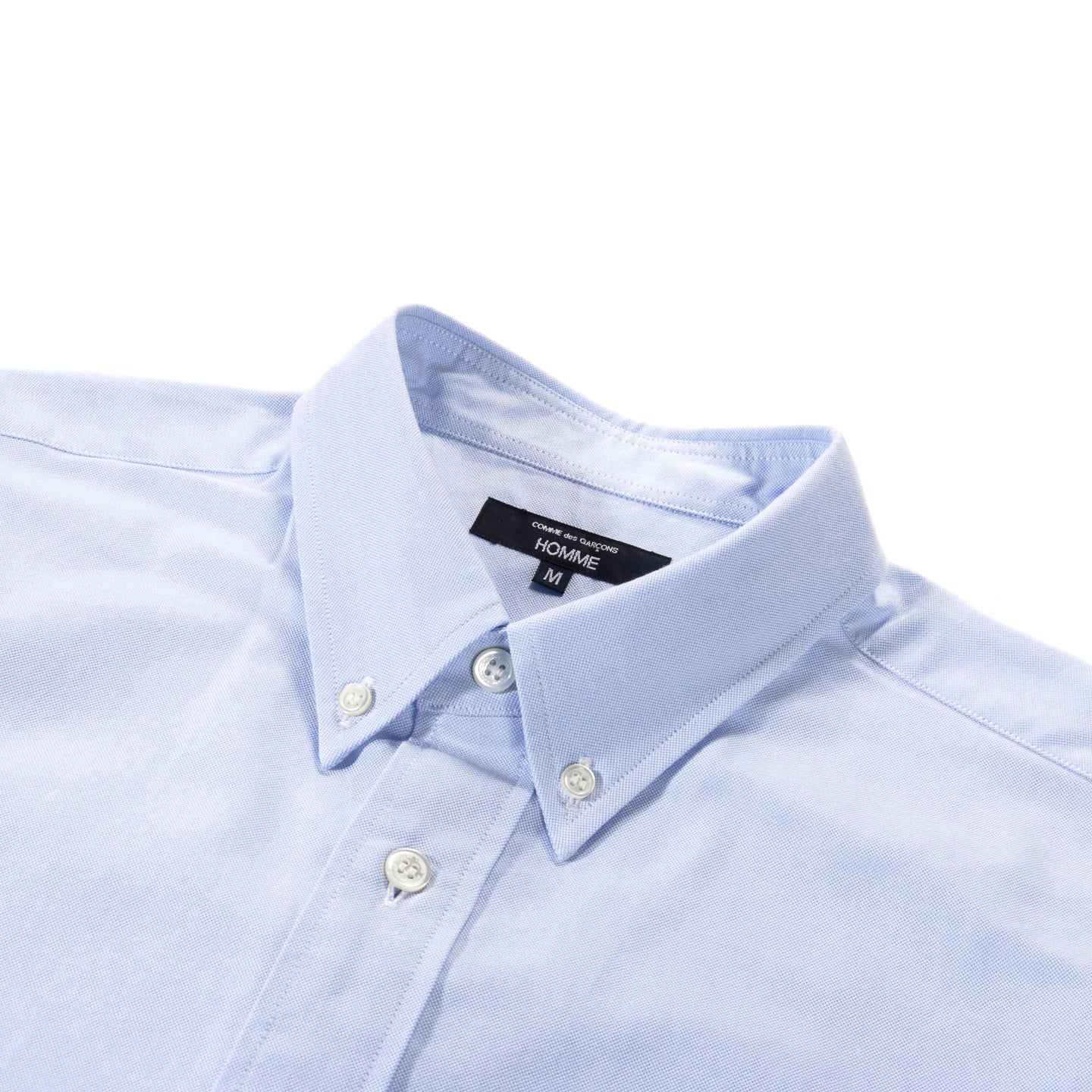 COMME DES GARCONS HOMME B008 WIDE FIT OXFORD SHIRT BLUE