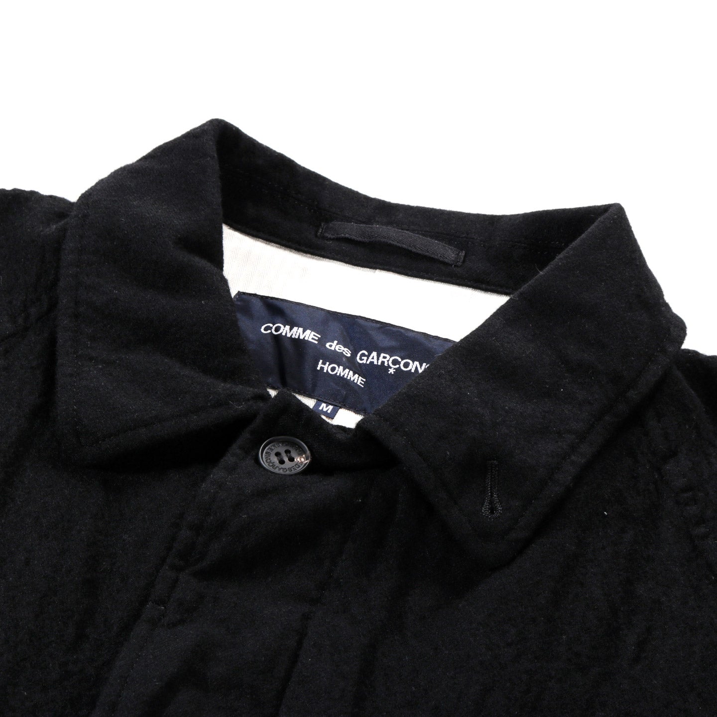 COMME DES GARCONS HOMME C101 WOOL COAT BLACK