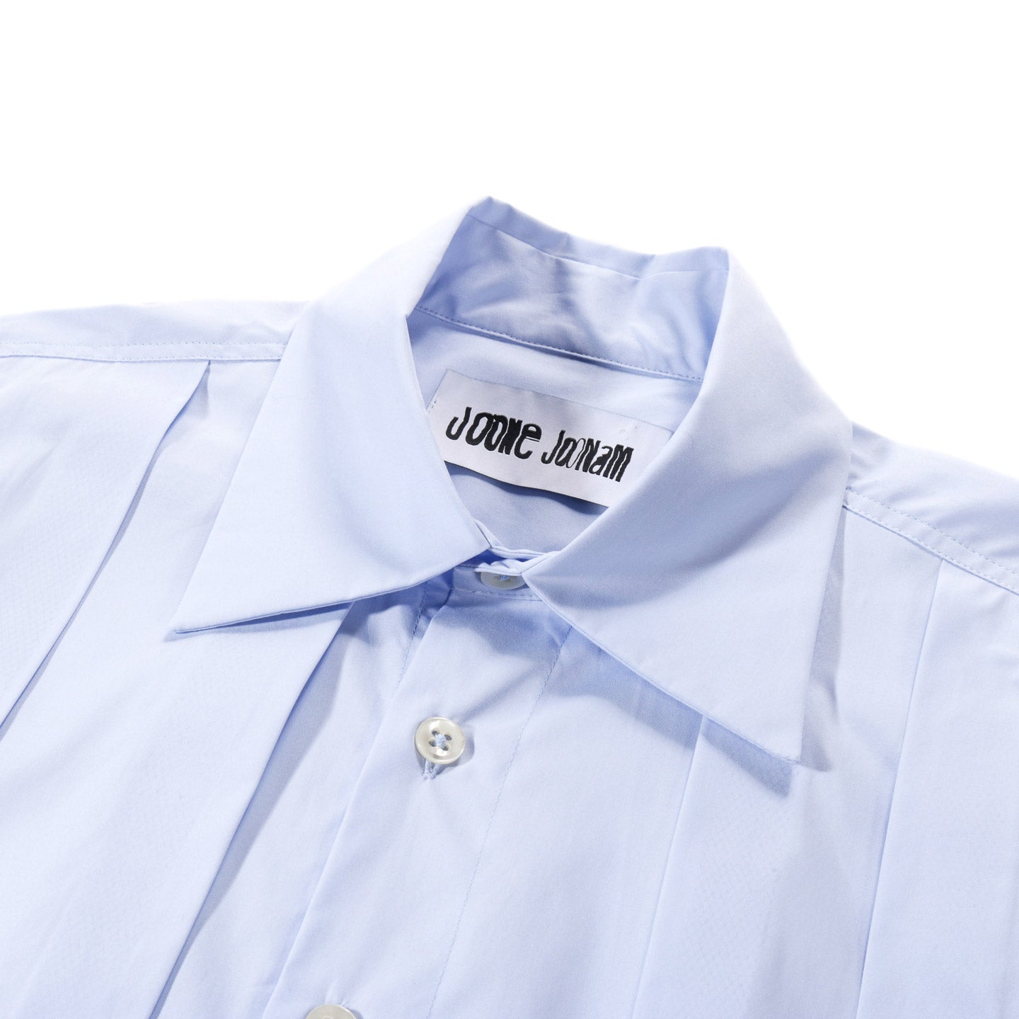 JOONE JOONAM PLEATED OFFICE SHIRT LIGHT BLUE