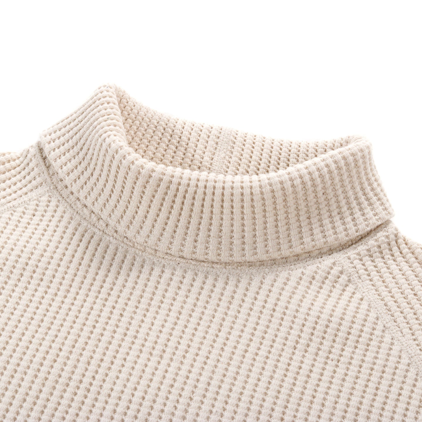 JACKMAN WAFFLE HIGHNECK IVORY