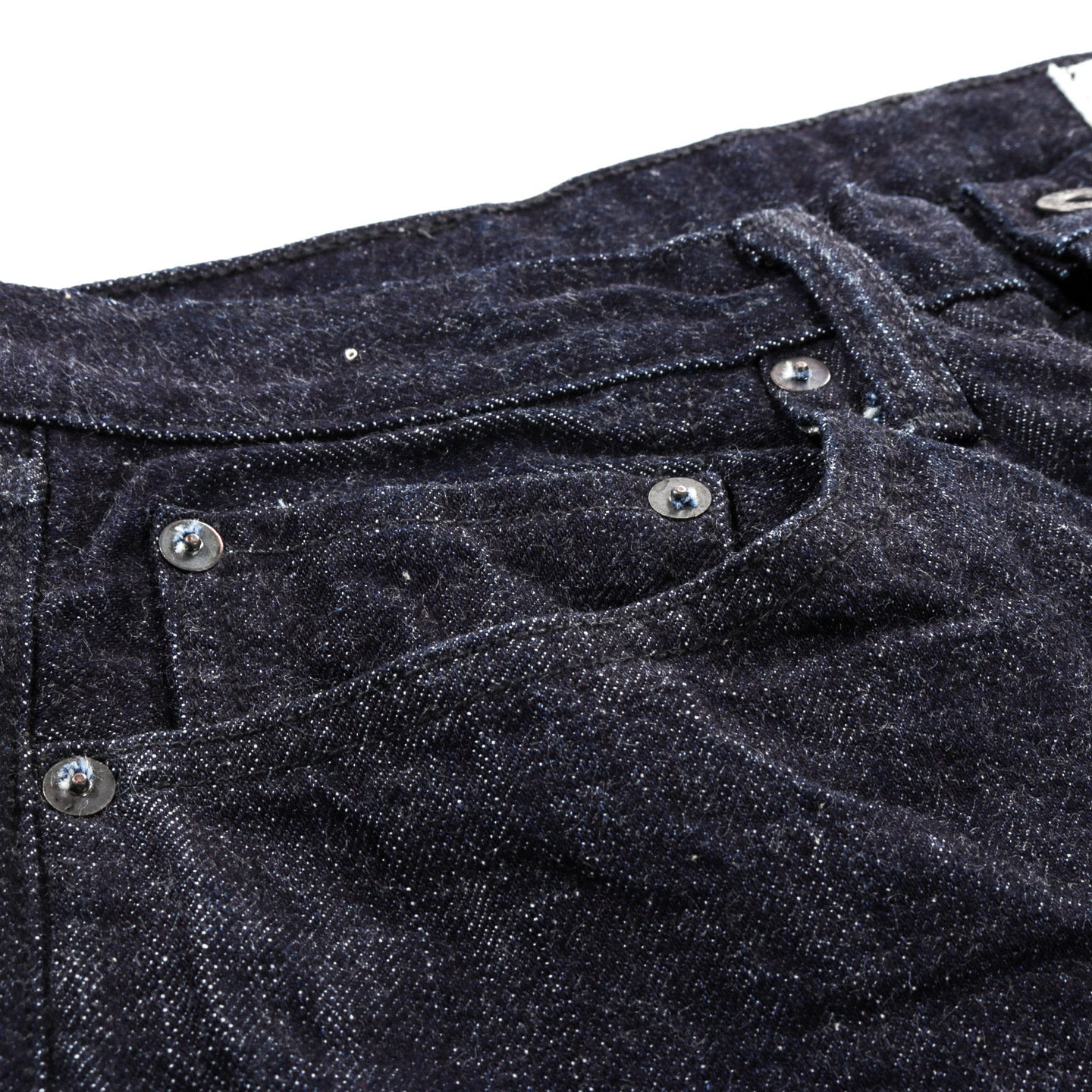 KAPITAL 14OZ DENIM 5P MONKEY CISCO BLACK THREAD INDIGO