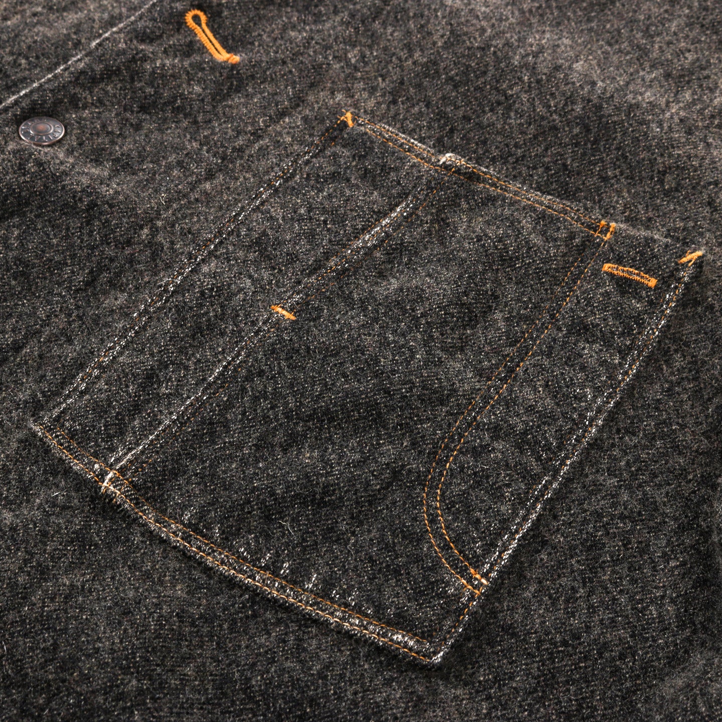 KAPITAL TWILL AGING-WOOL CACTUS COVERALL CHARCOAL