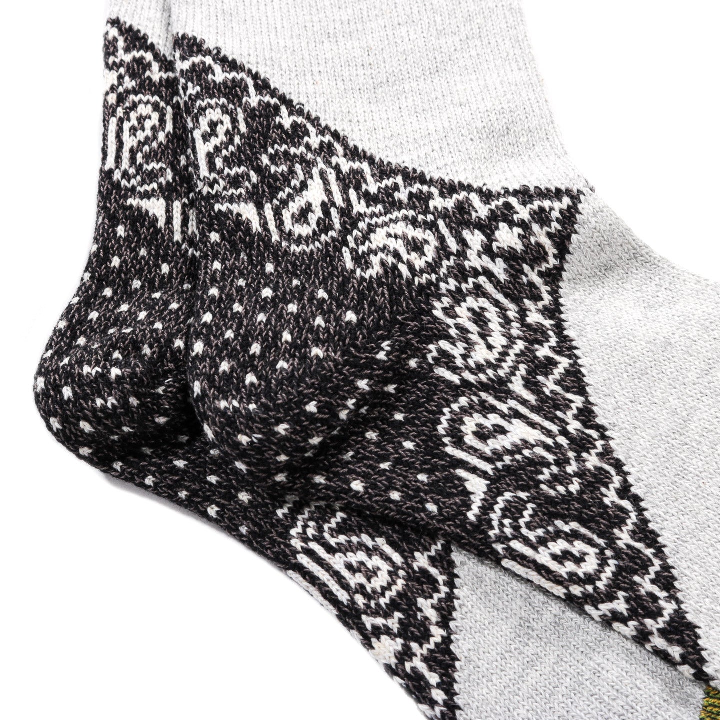 KAPITAL 96 YARNS HEEL PAISLEY BANDANA SOCKS BLACK