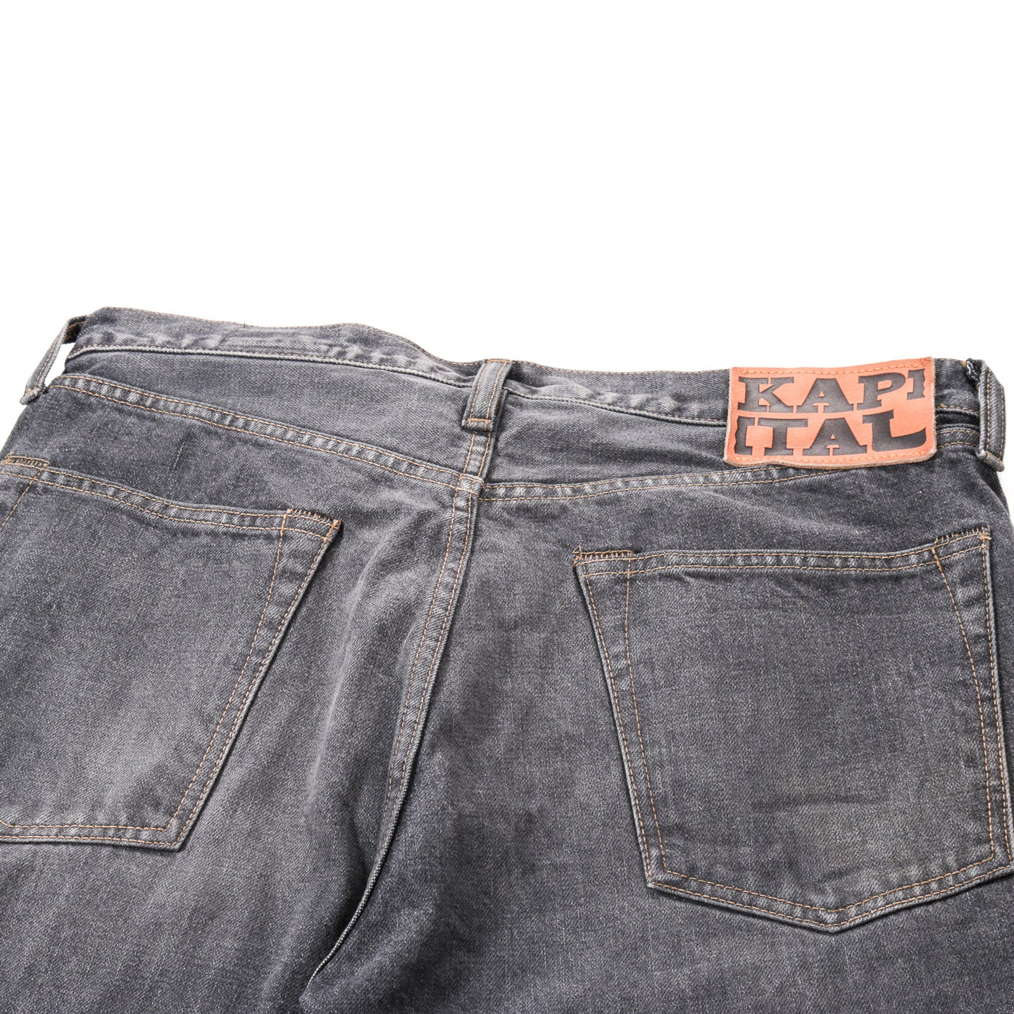 KAPITAL 14OZ DENIM 5P MONKEY CISCO STUDS BLACK