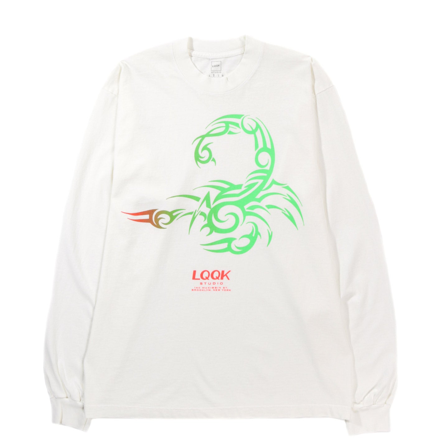 LQQK STUDIO TRIBAL SCORPION LS TEE OFF-WHITE