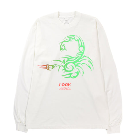 LQQK STUDIO TRIBAL SCORPION LS TEE OFF-WHITE