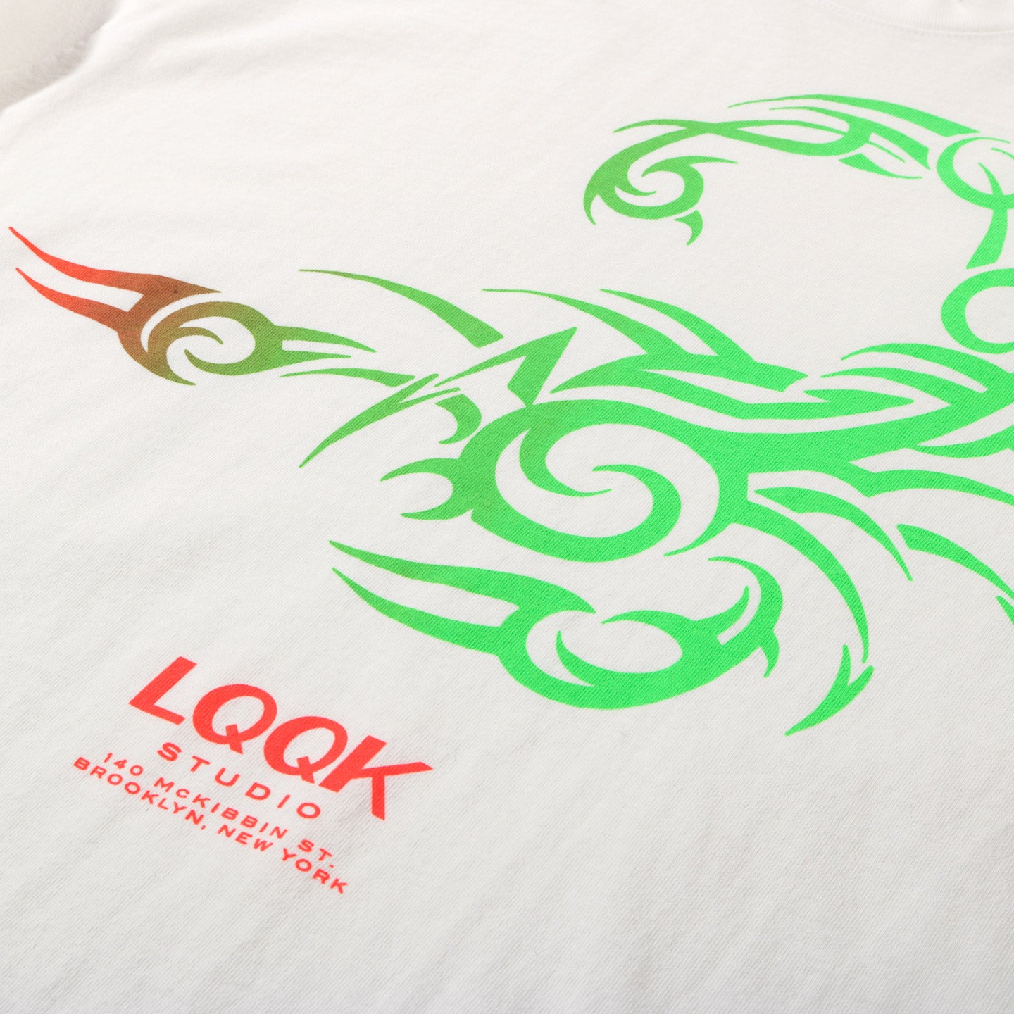 LQQK STUDIO TRIBAL SCORPION LS TEE OFF-WHITE